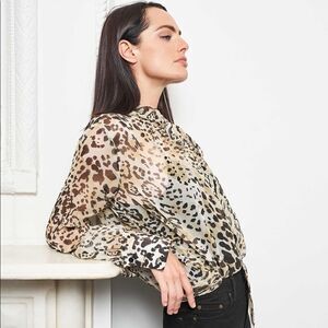 La Ligne Animal Print Blouse‎